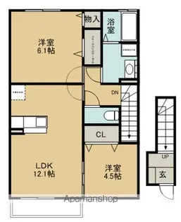 アモールⅡ【2階】の間取り