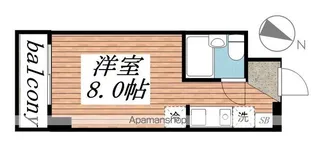 パレスハイツ津田沼【107号室】の間取り