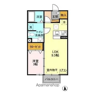 ノーベルパーク 15・16・17【15101号室】の間取り