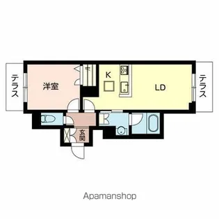 メゾンソラーレ【1階】の間取り