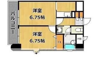 ピュアドーム天神アクロス【9階】の間取り