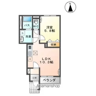 OAZO東町 弐番館【1階】の間取り