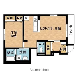レジデンス蔵持【1階】の間取り