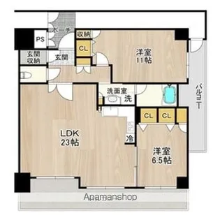 フェニックス日本橋高津【12階】の間取り