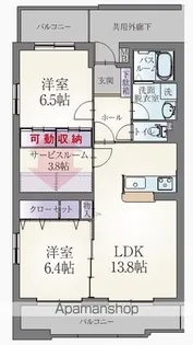 ヴィラ・エトワール【1階】の間取り