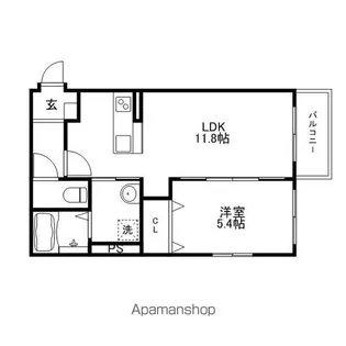 滋賀県栗東市坊袋【マンション】の間取り