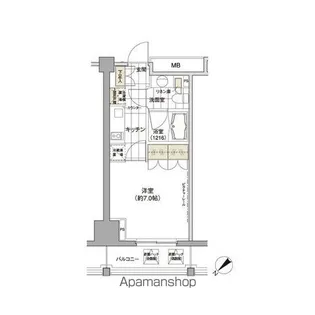 東京都渋谷区渋谷3丁目【マンション】の間取り