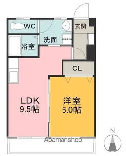 岐阜県岐阜市西荘2丁目【マンション】の間取り