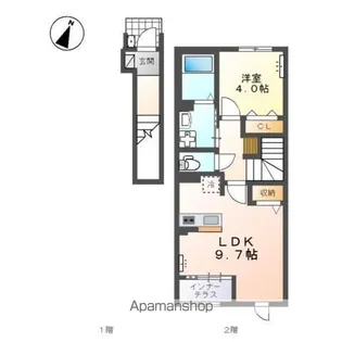 滋賀県長浜市室町【アパート】の間取り