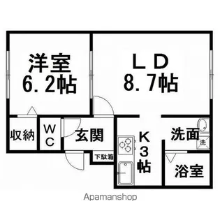 リバティハピネス【2階】の間取り