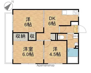 緑山ハイツA【203号室】の間取り