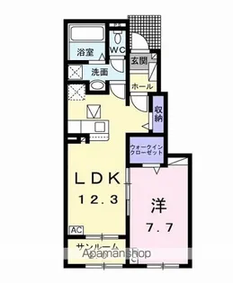 グロリアス丸野【1階】の間取り