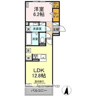 DーHILLS龍禅寺II【1階】の間取り