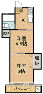 コーポ原【302号室】の間取り