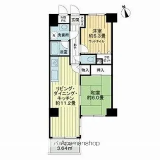 ライオンズプラザ川口本町【7階】の間取り