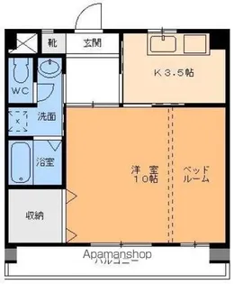インペリアル持田【4階】の間取り