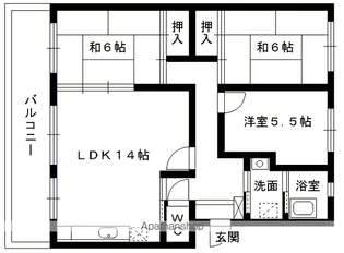 エメラルドマンション松島【1号室】の間取り