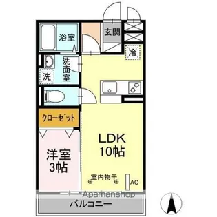 マリンプラザ A【3階】の間取り