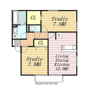 ヴィーブル鷺沼台【2階】の間取り