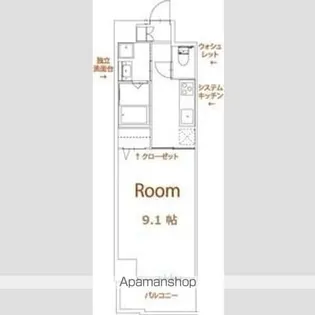 パラシオン車道西館【2階】の間取り