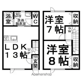 スーパーハイム北上【A号室】の間取り