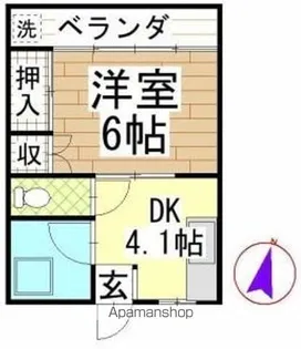 永田アパート【103号室】の間取り