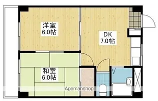 コーポカワモト2【221号室】の間取り