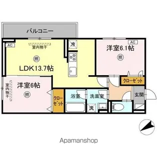 セルヴェール【2階】の間取り