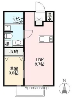 MAISONーPAYSAGE【201号室】の間取り