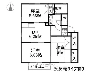 アべニューミキC棟【2階】の間取り