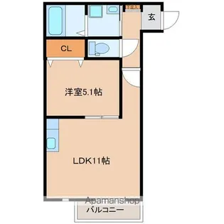 ブラン荒井A棟【1階】の間取り