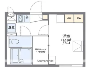 レオパレス大神宮下【205号室】の間取り