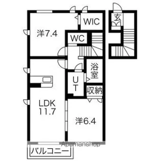 リラフォートA【2階】の間取り