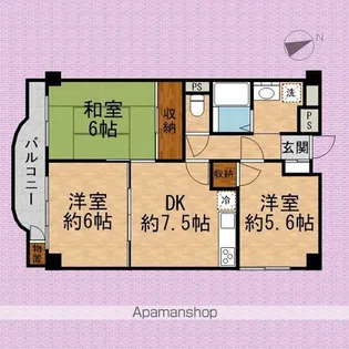レスポワール志木【1階】の間取り