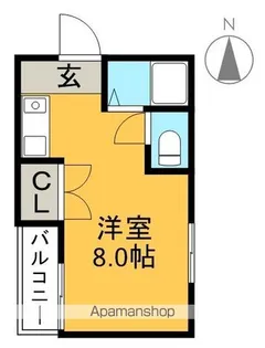 ハイツルネッサ楠【4階】の間取り