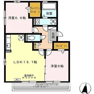 セジュール花萌【3階】の間取り