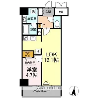 テゾーロ行橋【4階】の間取り