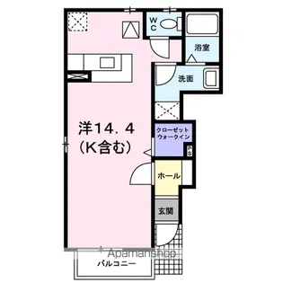 クラールエーリ【1階】の間取り