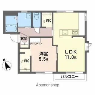 フレグランスにしみや【2階】の間取り