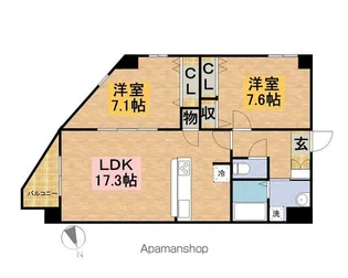 ホビアル・フェンテ【4階】の間取り