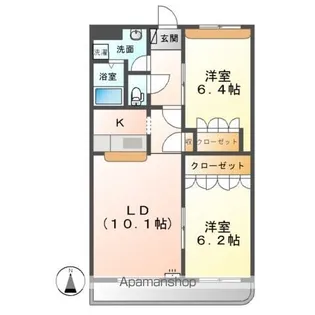 サンパレスダンディ B棟【2階】の間取り