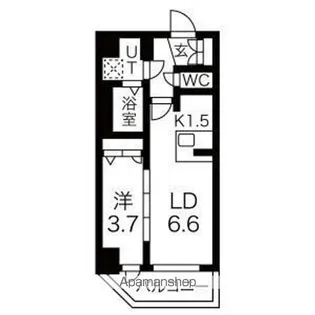 メイクス上前津Ⅲ【604号室号室】の間取り