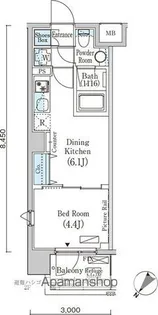 フルハウス赤羽【4階】の間取り