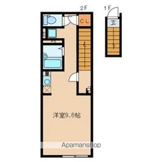 ブライトセゾン国立【2階】の間取り