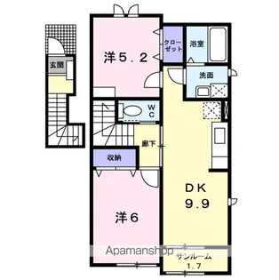 ヴィラ・ガーデン G【201号室】の間取り