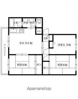 増原マンション【1階】の間取り
