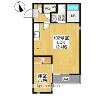 GRANDTIC中村区役所【1階】の間取り