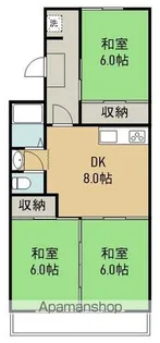 東仙台ガーデンハイツⅣ【303号室】の間取り