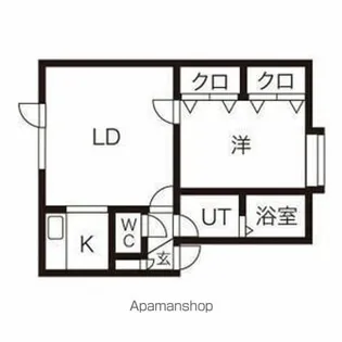 グリーンヒル上野幌【105号室】の間取り