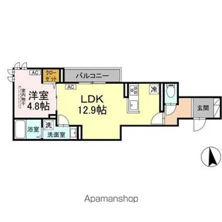 セレスティア豊島S【3階】の間取り